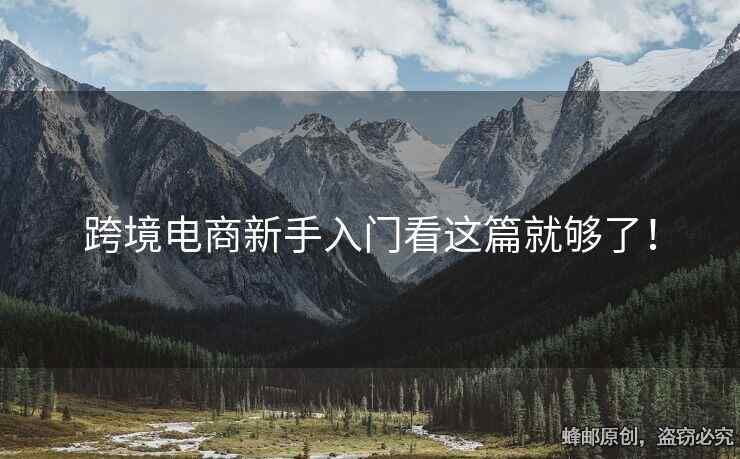 跨境電商新手入門看這篇就夠了！