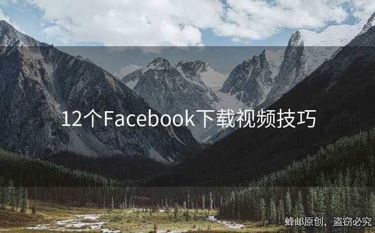 12個(gè)Facebook下載視頻技巧