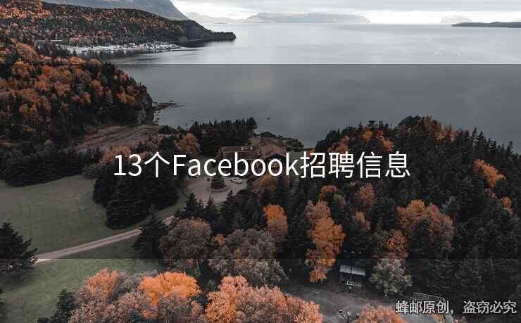 13個Facebook招聘信息