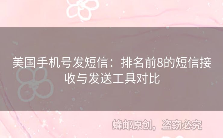 美國手機(jī)號發(fā)短信：排名前8的短信接收與發(fā)送工具對比