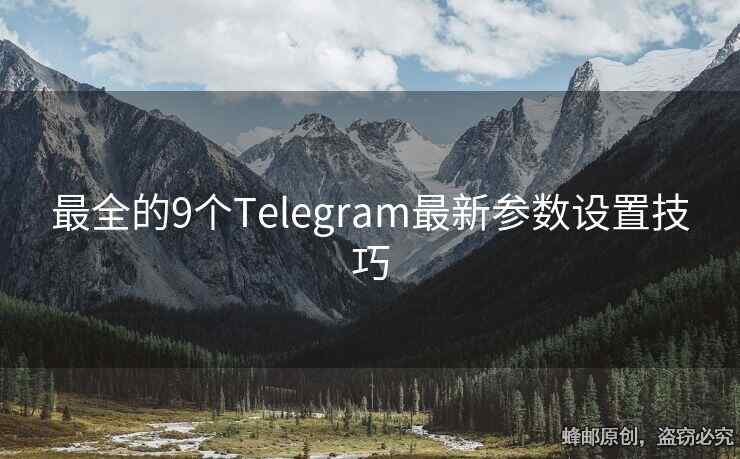最全的9個Telegram最新參數(shù)設(shè)置技巧